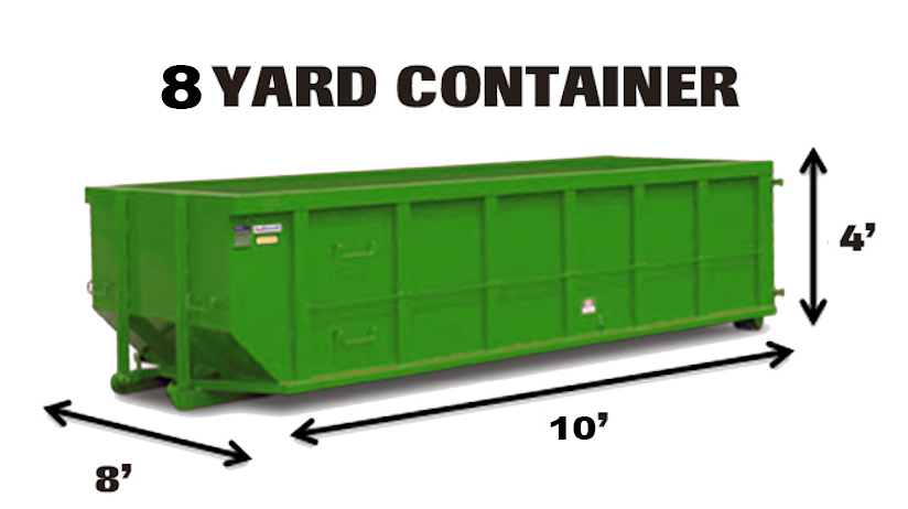 8 yard container