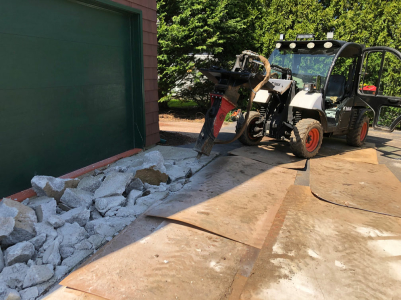 Stonington CT Sidewalk Demolition Dumpster Rental CT, Dumpster Rental